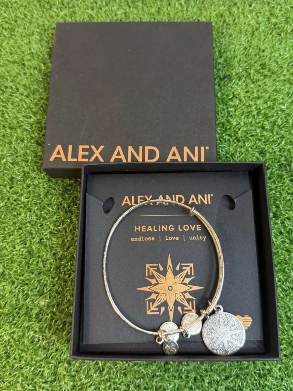 Alex and Ani Healing Love Endless Love Unity Charm Bangle Bracelet